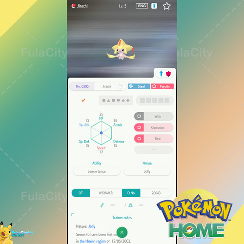 Shiny jirachi evento - shiny, 🟢evento