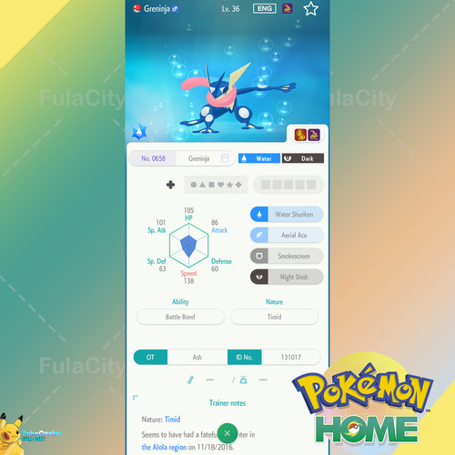 Greninja evento ash s - greninja, ash's